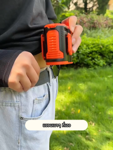 Keluer พัดลมคาดเอว พัดลมเหน็บเอว 10000mAh พร้อมพาวเวอร์แบงค์ พัดลมพกพาลมแรง4สปีด พร้อมไฟฉาย LED สำหรับกลางแจ้ง