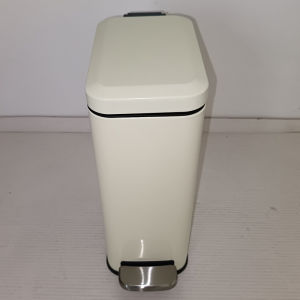 Stainless Steel Foot Pedal Trash Can for Kitchen Living Room Bathroom Narrow Gap Cover Household Garbage Bin Waste Paper Basket