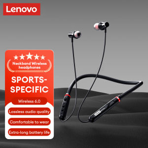 Lenovo | Original Lenovo Y111 Bluetooth 6.0 Headphones Neckband Magnetic Earbud Stereo Running Secure Fit Sports Gaming Wireless Headset