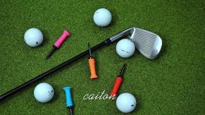 caiton | Caiton 5pcs 360° Flexible Rubber Golf Tees 3.2in/81mm Durable Low Friction Vibrant Multicolor - Ideal for Everyday Golfers