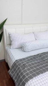 [FS11 小白格] 2500TC Luna Milk Bedsheet 牛奶丝棉床单