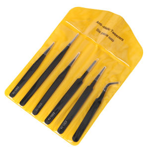 Industrial Repair Tweezers Precision Tweezers Set Anti Static 6Pcs/Set for Watch Jewelry Mobile Phone Electronics