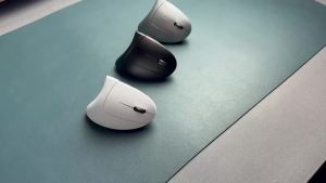 Kebidumei | KEBIDUMEI Vertical Mouse Bluetooth 5.1 2.4G Wireless Mouse Ergonomic 2400DPI 6 Mute Buttons for MacBook Tablet Laptops Computer