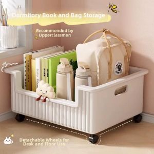 JUANSE | Movable Under-table Book and Backpack Storage Box