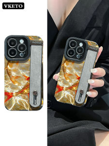 VKETO New 16Pro Max Phone Case with Lanyard Full Cover Cute Pet Dragonfish Design for  15Pro Premium Feel 14Pro New Chinese Style 14 Leather Texture 13 Cute Anti-Fall Max Protection Case