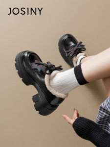 Josiny | New Winter Thick Sole Loafer Shoes Women