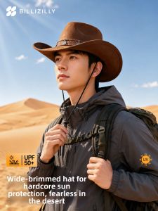 BILLI ZILLY | Retro Western Cowboy Hat Summer Sunshade Large Brim