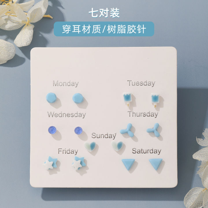 Plastic Earrings for Women with Geometric Resin Stick Design Small and