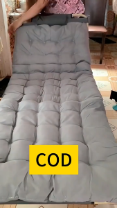 Folding Bed Single Bed Heavy Duty Portable Bed Office Nap Bed Comfortable Sofa Bed Outdoor Camping Cot Bed Beach Lounge Chair Reclining Folding Chair Load Bearing 300KG