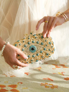 UGALS | Blue Evil Eye Studded Fashion Evening Bag