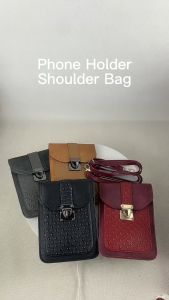 Trending genuine leather phone holder bag ladies wait belt bag crossbody wallet and phone bags casual for shopping - 0274