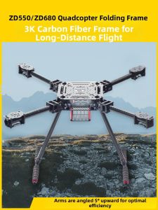 HSKRC | Máy Bay Không Người Lái Quadcopter Carbon Fiber Gập Được cho Chụp Ảnh Hàng Không với Khung Chịu Trọng
