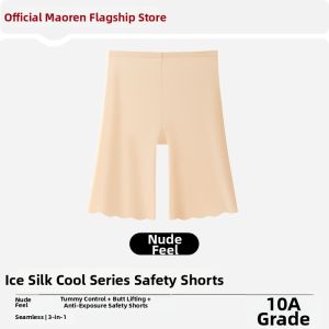 MiiOW | Cool Ice Silk Seamless Plus Size Womens Safety Shorts
