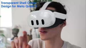 Aolion For Meta Quest3 VR Helmet Protective Cover Clear TPU Cases Set Protector Dustproof For Oculus Meta Quest3s VR Accessories