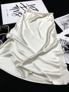 Elegant CCA Design Satin Finish Long Split Half-length Pure Color Versatile Skirt for Women Summer Season Natural Waist