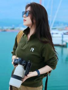 Casual Hoodie Mens Half Zipper Stand Collar Long Sleeve Overhead Loose Outerwear Autumn Winter Cotton Polyester Blend