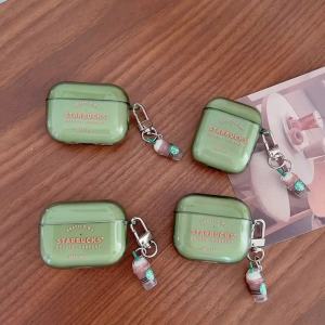 适用于case for AirPods Starbucks compatible with AirPods 1 / 2 / 3 / 4 / Pro and Pro 2 cute cartoon pattern made of soft rubber audio accessories protector