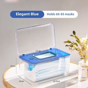 Neutral For Home N95 Mask Storage Box Hallway Dustproof with Cover Large Capacity Adult Mask Box Respirator