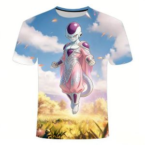 Bandai | Hot-selling New Summer Short-sleeved Dragon Ball Anime Digital Print Casual Mens and Womens Round-neck T-shirts in 2026
