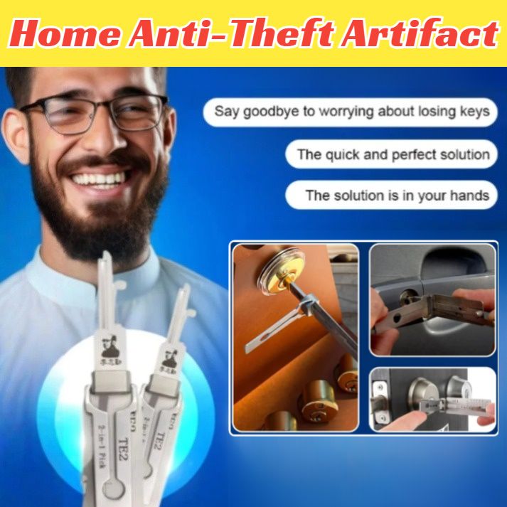 Home Anti-Theft Artifact Door Lock Decoder Master Key Lock Universal ...