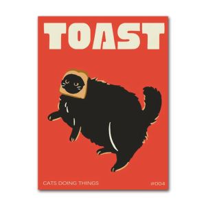 BILIBILI | Modern Pop Black Cat Wall Art Print Funny Animal Poster Cute Kitten Illustration With Quotes Canvas Painting Gift Home Decor