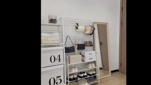 Multifunctional Shoe Rack 4 Layer Simple Floor Coat Rack Shoe Hat Rack Organizer