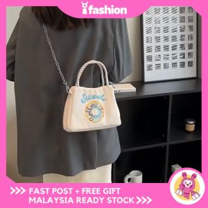 iFASHION 1634 READY STOCK Mini Casual Canvas Shoulder Womens Bag Student Beg Handbag Messenger Shopping Bag  Ladies Bucket Bag