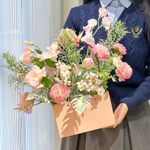 Bàn Hoa Thủ Công Bằng Vải Nhung Phong Cách INS Túi Hoa Giả Trang Trí Phòng Khách Phòng Ngủ Hoa Trang Trí Bàn Hoa Bằng Nhựa