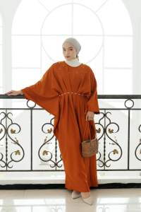 LOLITHA KAFTAN WANITA SIMPLE ELEGAN LEBARAN