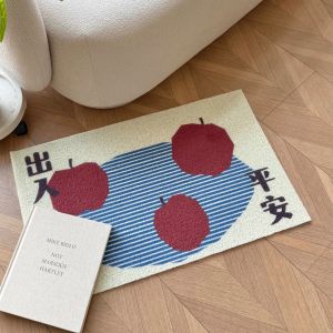 Đệm Chân Chống Trượt Chống Thấm Nước Hình Chữ Nhật Hình Vuông Chống Bụi Dễ Giặt Bằng Sợi Lông Cừu Phong Cách Hàn Quốc Chiikawa