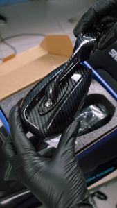 Street King Side Mirror v1 Carbon Fiber Design Blue Lens CNC Alloy Surfy Motorcycle Motorcycle Mirrors Metal Frame Mirror - Lazada