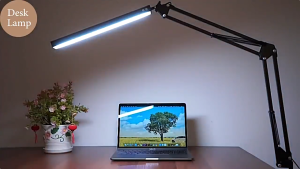 24W ไฟตั้งโต๊ะ ไฟLEDหัวคู่ โคมไฟหนีบโต๊ะ สวิงอาร์มหรี่แสงได้ ช่วงแสงขนาดใหญ่ โคมไฟตั้งโต๊ะ โคมไฟอ่านหนังสือ10 ความส