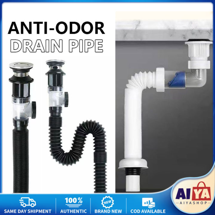 ★Same Day Shipping★ Flexible Sink Drain Pipe Retractable Deodorant ...