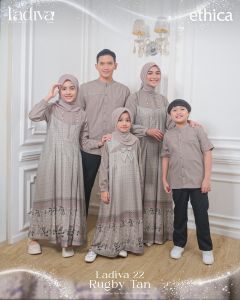 Ethica Ladiva 22 Rugby Tan Ladiva 22 Kahfi 370 Ladiva Kids 22 Kahfi kids 268 – Sarimbit Keluarga Muslim Elegan Ethica | Couple Gamis & Koko Ayah Ibu Anak Premium