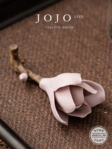 Ceramic Jasmine Flower Incense Holder Pen Stand Home Decor Traditional Chinese Style No Brand Registered Trademark