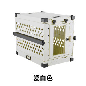 Portable Aluminum Alloy Foldable Dog Cage Pet Carrying Case Camping Check-In Box for Large And Medium Size Dogs