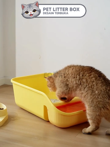 FOCAT Pet Litter Box Kucing Extra Besar M38 Cat Litter Box / Toilet Pasir Kucing GRATIS Sekop Pasir