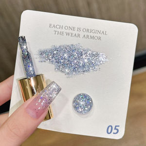 MIANEL 12ML 1-9PCS 2025 Crystal Crushed Diamond Gel Nail Polish 2025 New Style Diamond Popular Color Nail Polish White Nails