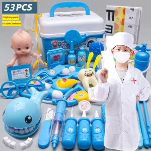 Children Little Doctor Toys Set Pretend Play Interactive Game Puzzle Games Plastic Simulation Medicine Box Boys Girls Gifts