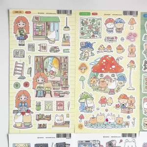 1/10PCS Korean Cute Cartoon Dog Sticker Kawaii West Highland Puppy Sticker Hand Account Planner Diary Notebook Scrapbook Sticker