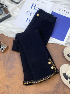 High Waist Flared Jeans Womens Black Slimming Small Size Bell Bottoms Autumn New Arrival Fragile Style Cotton Stretch Denim