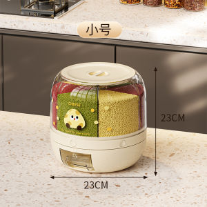 New 2025 Rotating Rice Bucket Household Insect Proof Moisture Proof Sealed Grains Storage Box Rice Storage Container