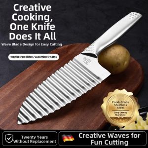 plys | Wavy Potato Cutter Stainless Steel Knife