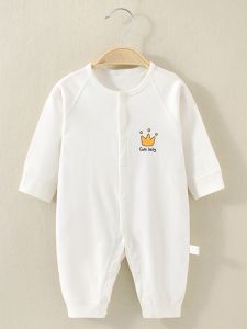 Pure Cotton Baby Romper Sleeveless Monastic Style Long Sleeve Base Layer Clothes for Newborns And Toddlers Four Seasons Suitable