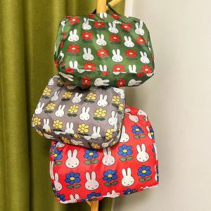 Kawaii Miffy Cute Cartoon Three Piece Foldable Storage Bag Travel Luggage Clothes Shoes Packaging Storage Bag Gift Toy for Girl