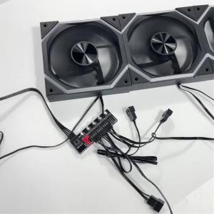 Bộ Chia Quạt 1 Đến 5 Quạt PWM Bộ Điều Khiển Tốc Độ Quạt 4Pin ARGB Cho Vỏ PC - Làm Mát & Dụng Cụ Của AuyiHomu
