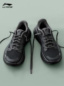 Li-Ning Mens Running Shoes 2025 Spring New Style Breathable Reflective Casual Mesh Running Shoes Black Sports Shoes