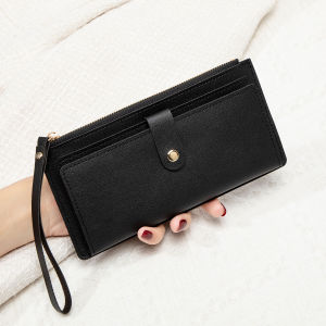 MLZH | Ultra Thin Folding Zip Clasp Womens Long Wallet