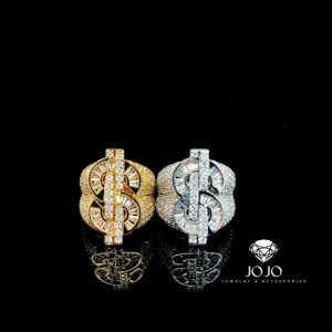 N973 Nhẫn nam kiểu $ đính đá CZ cao cấp sáng lấp lánh JOJO