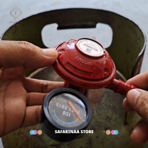 REGULATOR KOMPOR GAS LPG MATSUNAGA METER SET SELANG ORANGE 2 LAPIS FREE KLEM KUPING